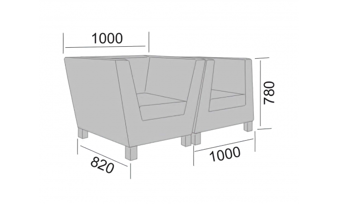 Диван офисный Дабл